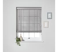 Habitat Wooden Grey 50mm Slat Venetian Tape Blind - 120cm