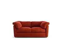 Habitat Wynn Velvet 2 Seater Sofa - Burnt Orange - Ash Leg