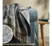 Habitat x Morris & Co. Tulip Toile Woven Throw - Navy