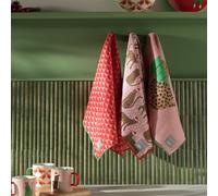 Habitat x Scion Christmas Lionel Pack of 3 Tea Towels