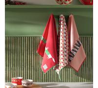 Habitat x Scion Christmas Pack of 3 Tea Towels