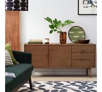 Habitat x Scion Esala 2 Door 3 Drawer Sideboard-Walnut Stain