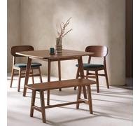Habitat x Scion Esala Dining Table,1 Bench & 2 Walnut Chairs