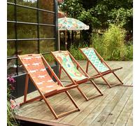 Habitat x Scion Folding Wooden Garden Deck Chair - Mr Fox