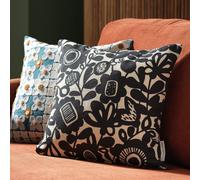 Habitat x Scion Kukkia Cushion - Monochrome - 43x43cm