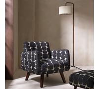 Habitat x Scion Lohko Fabric Armchair - Black & White
