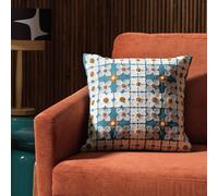Habitat x Scion Scandi Prairie Cushion - Teal - 43x43cm
