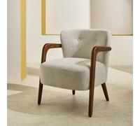 Habitat Yanni II Woven Fabric Accent Chair - Natural