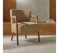 Habitat Yanni ll Jacquard Fabric Accent Chair - Khaki