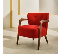 Habitat Yanni Velvet Accent Chair - Red