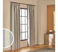 Habitat Blackout Stripe Pencil Pleat Curtains - Blue - 168x137cm
