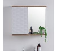Habitat Zander Mirrored Cabinet - White