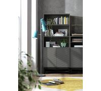 Habitat Zander Tall Textured Bookcase - Grey