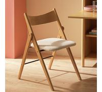 Habitat Zepher Fabric Dining Chair - Light wood