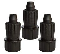 Habitech 3-Pack 1/2 Inch Drip Irrigation Tubing to Faucet/Garden Hose Adapter - Reusable Connector Fittings for Most Rain Bird, Orbit, Dig, Toro 1/2 or 5/8 Tubing x 3/4" FHT