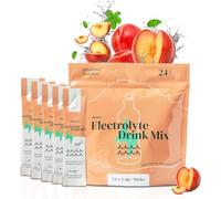 HABITUAL Daily Electrolytes Sachets | Low Sugar Electrolytes Powder with 425mg of Key Electrolytes | Electrolytes Drinks for Healthy Diets Packed with Vitamins (24 Sachets, Peach)