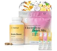 HABITUAL Mind and Focus Wellness Bundle for Daily Concentration Energy and Mental Clarity | Cognitive and Hydration Support Brain Boost Complex and Electrolyte Drink Mix for 30 Days