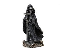 HABITZ Gothic Statue Resin Reaper Figurine Black Horror Robe Halloween Sculpture Dark Ornaments Robe Figure Night Walker Muerte Altar Darkness Style The Creeper Reaper Novelty For Garden,Bookshelf(D)