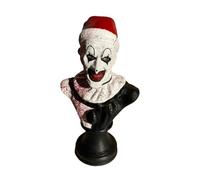 HABITZ Halloween Clown Statue Art The Clown Figure Terrifier Statue Horror Movie Action Figures Killer Clown Bust Sculpture Ghost Clown Decor Collectible For Party Home Supply Home Office Garden(2)