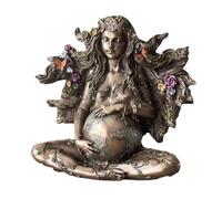 HABITZ Mother Earth Goddess Statue Millennial Gaia Statues Ethereal Mother Earth Nature Moon Art Statues Decoration Painted Figurine For Home Room Decor Garden Earth Day Decoration