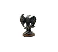 HABITZ Resin Eagle Statue Sculpture Decoration Bronzed Collectible Decorative Bald Figurine Present Desktop Display Symbol Of Wealth Freedom Power For Office Home Room Living Display