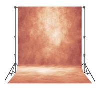 Haboke Abstract Professional Photography Backdrop for Portrait Photo Props Booth Background Photoshoot Studio with Ployester Fabric Roller Pocket on Top(8x10ft,Brick Red)