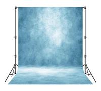 Haboke Abstract Professional Photography Backdrop for Portrait Photo Props Booth Background Photoshoot Studio with Ployester Fabric Roller Pocket on Top(8x10ft, Light Blue)