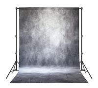 Haboke Abstract Professional Photography Backdrop for Portrait Photo Props Booth Background Photoshoot Studio with Polyester Fabric Roller Pocket on Top (8x10ft,Grey)