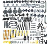 Habow 169pcs Technic-Parts Compatible with Mainstream building block brand, Wheels Link Chain Steering Suspension Engine Technic Linear Actuator Shock Absorber MOC-Replacement-Pieces