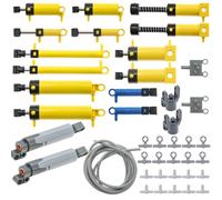 Habow 19Pcs Pneumatic-Technic-Parts Kit Compatible with Lego-Pneumatic Cylinders-Air-Pump Pressure Rod Switch Piston Hose Technic Linear Actuator MOC-Replacement-Parts.