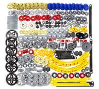 Habow 233pcs Technic-Parts Technic-Gears Axle-Pin-Connector Compatible with Mainstream building block brand Cam Worm Cogs Gears Steering Parts Differential Engine Kit. MOC Replacement Pieces.