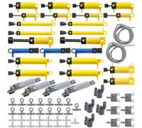 Habow 35Pcs Pneumatic-Technic-Parts Kit Compatible with Lego-Pneumatic Cylinders-Air-Pump Pressure Rod Switch Piston Hose Technic Linear Actuator MOC-Replacement-Parts.