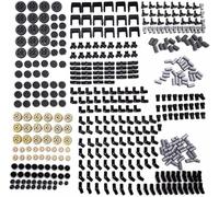 Habow 450pcs Technic-Parts Gears-Axle-Pin-Connector Compatible with Mainstream building block brand, Technic Bush Joint Connector. MOC Replacement Pieces and Parts.