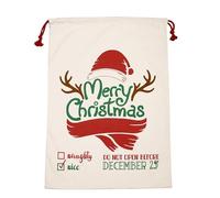 HABP GLOBAL Christmas Sack - Canvas Special Delivery Gift Bag with Drawstring (Design 1)