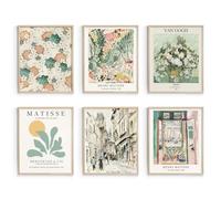 Habseligkeit Sage Green Master Wall Art Prints, Matisse Wall Art Exhibition Posters, Vintage Art Art Prints, Retro Room Decor for Aesthetic Bedroom(8x10inch, Unframed)