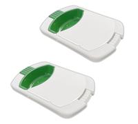 HAC24 2-Pack 3-in-1 Cutting Board Sink Basket Waste Tray, Adjustable White Oval