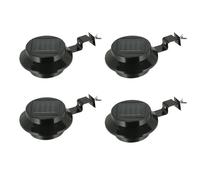 HAC24 4x Solar Gutter Light LED Pathway Lamp Black Cold White, Weatherproof