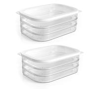 HAC24 8-Piece Refrigerator Deli Container Set BPA-Free, 6 x 550 ml