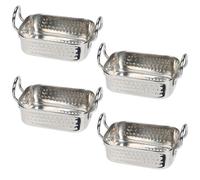 HAC24 Serving Basket Stainless Steel 17.5 x 8.5 x 7 cm Hammered Effect