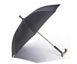 HAC24 Walking Cane With Integrated Umbrella, Support Cane, Black