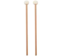 Hacbop 313641 2 Pcs Drum Mallets, Drum Sticks Double Head Drum Cymbal Gong Mallet Soft Hammer Sticks Mallets Rods rubber Hammer 38.5cm/15.1inch,white