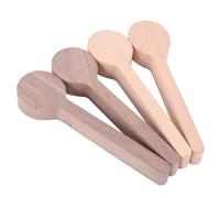 Hacbop 4pcs Wood Whittling Spoon Blanks for Carving, Wood Carving Spoon Blocks Natural Beech and Walnut Wood Unfinished Wooden Craft Whittling Kit for Carver/Whittling Beginner
