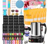 Haccah Candle Making Kit with Wax Melter, DIY Arts&Crafts Gift for Adults,Beginners,Kids,Candle Making Supplies,Including Electronic Stove, Rich Scents,Wicks, Candle tins, Dyes, Stickers, Melting Pot