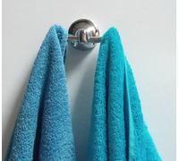 Haceka Aspen 2 Towel Hooks Double Metal Chrome Wall Mount