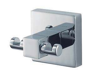 Haceka Mezzo 1123419 Stainless Steel and Zinc Alloy Double Hook, Silver