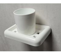 Haceka Yoly Toothbrush Holder With Wall Mount White Duroplast