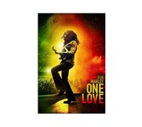 HACERR Bob Marley One Love Reggae Music Film Poster Canvas Poster Wall Art Decor Print Picture Paintings for Living Room Bedroom Decoration 12x18inch(30x45cm)