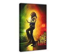 HACERR Bob Marley One Love Reggae Music Film Poster Canvas Poster Wall Art Decor Print Picture Paintings for Living Room Bedroom Decoration 08x12inch(20x30cm)