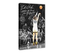 HACERR Caitlin Clark Record Breaking Shot Signed Photo Autograph Print Poster Canvas Poster Bedroom Decor Landscape Office Room Decor Gift 12x18inch(30x45cm)