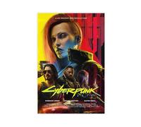 HACERR Cyberpunk 2077 Poster Canvas Poster Wall Art Decor Print Picture Paintings for Living Room Bedroom Decoration 16x24inch(40x60cm)